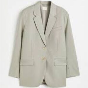 H&M taupe tan oversized blazer size small